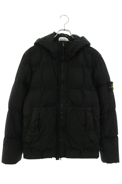 STONEISLAND Sleeve Logo Patch Nylon Down Jacket Black Size M