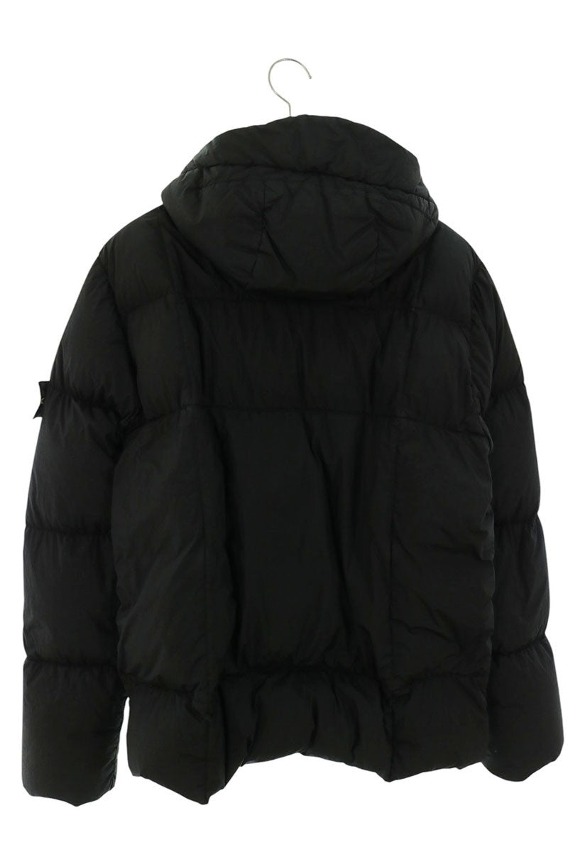 STONEISLAND Sleeve Logo Patch Nylon Down Jacket Black Size M