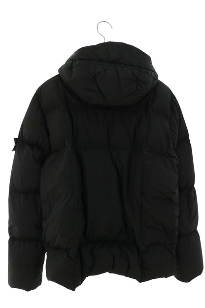STONEISLAND Sleeve Logo Patch Nylon Down Jacket Black Size M