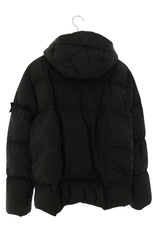 STONEISLAND Sleeve Logo Patch Nylon Down Jacket Black Size M