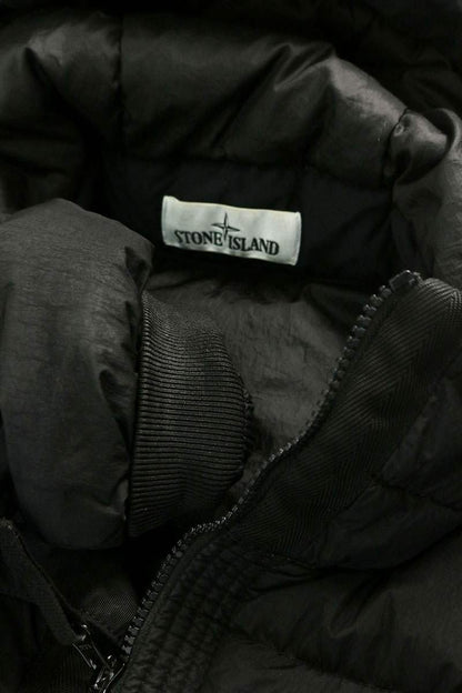 STONEISLAND Sleeve Logo Patch Nylon Down Jacket Black Size M