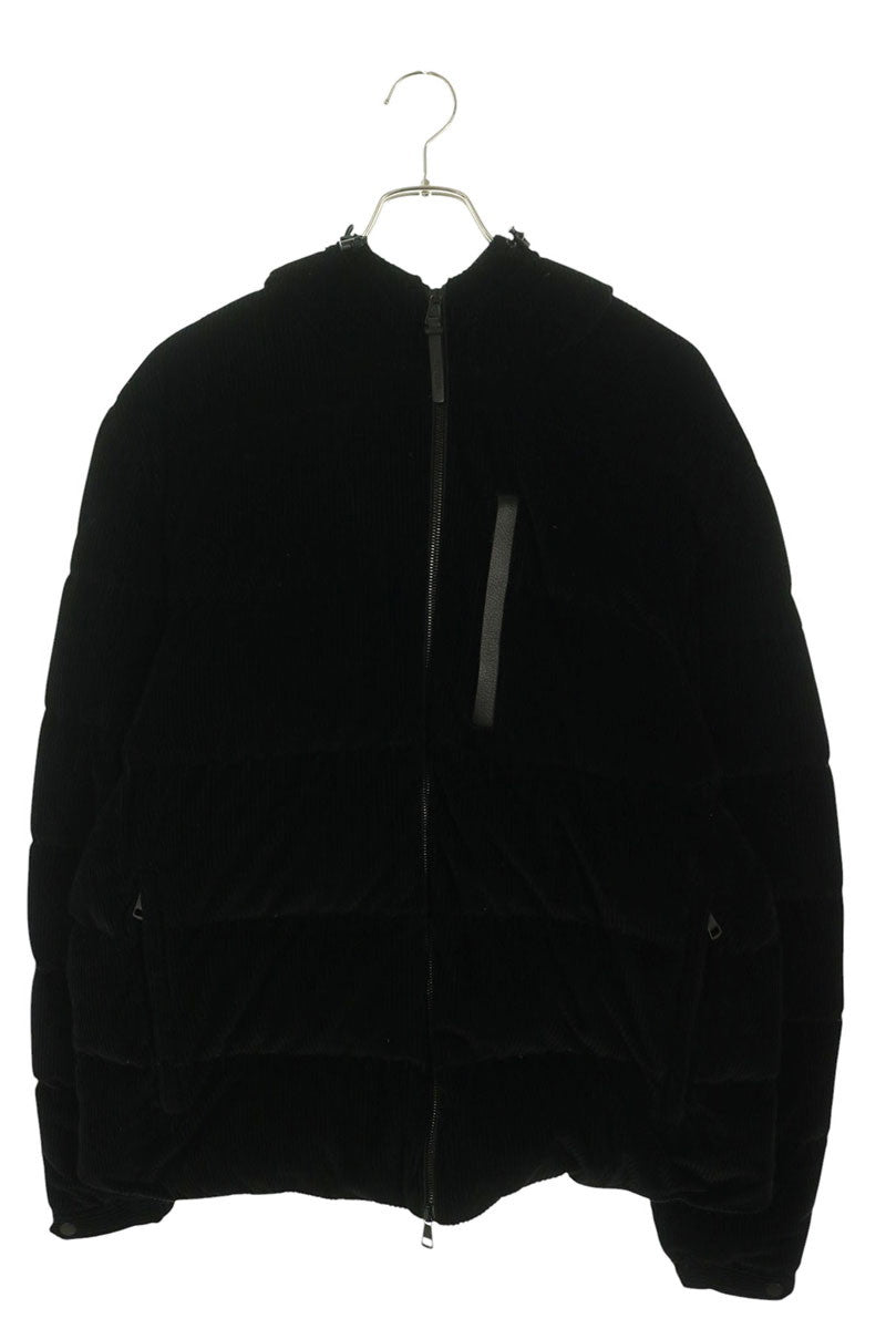 MONCLER Corduroy Short Down Jacket Black Size 5