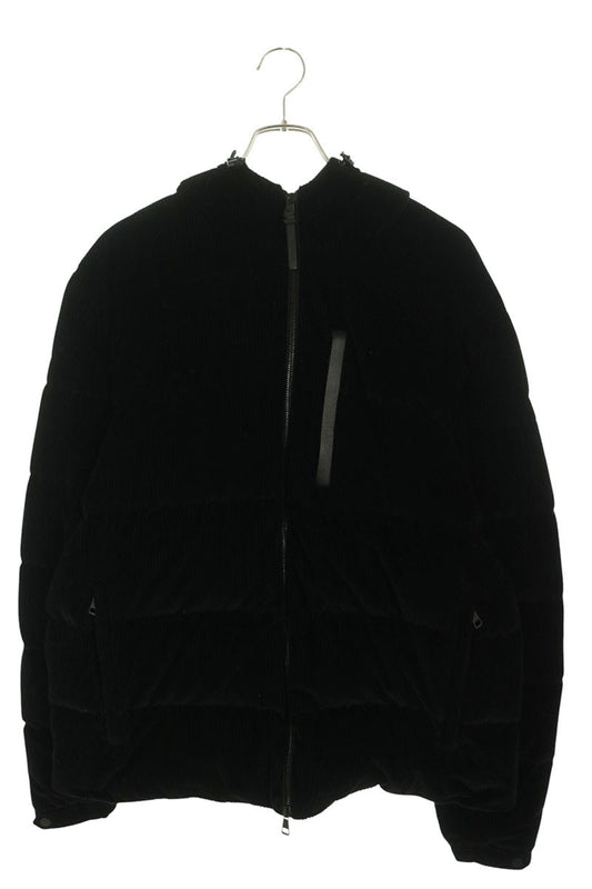MONCLER Corduroy Short Down Jacket Black Size 5