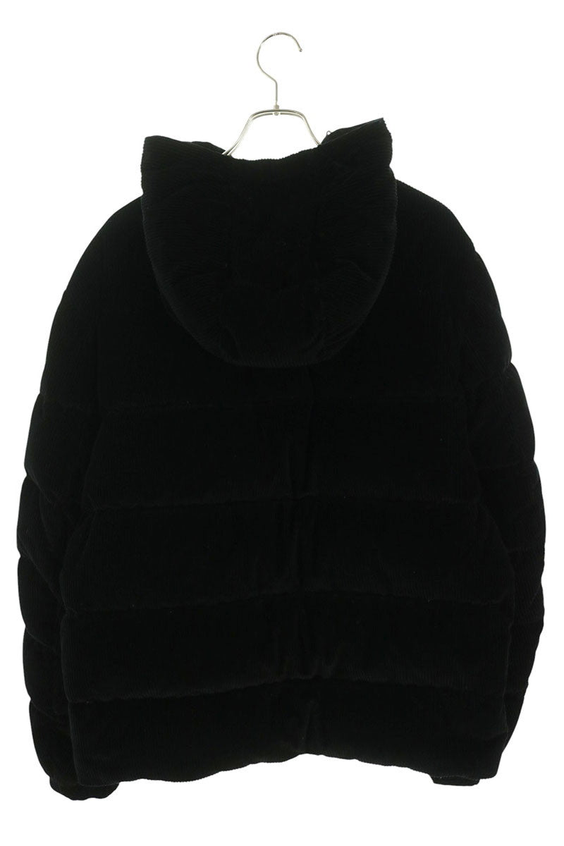 MONCLER Corduroy Short Down Jacket Black Size 5