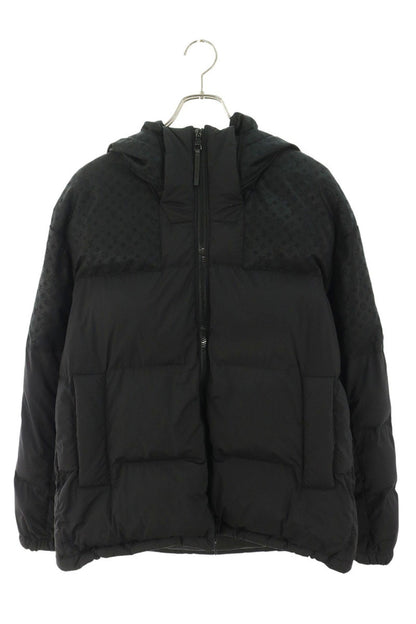 LOUISVUITTON 24SS Black Monogram Hooded Down Jacket Size 48