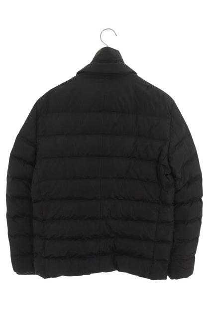 PRADA Triangle Logo Nylon Down Jacket Black Size 46