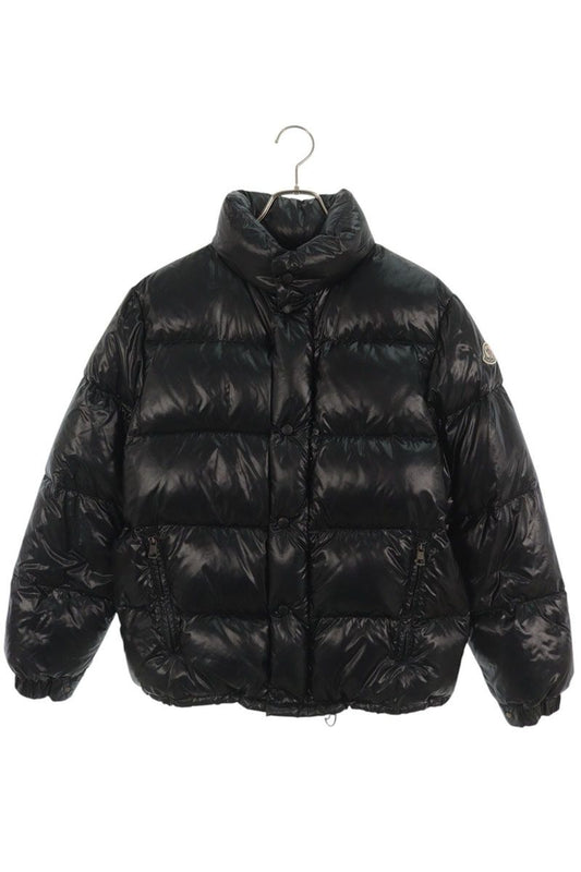 MONCLER Logo Patch Down Jacket Black Size 0