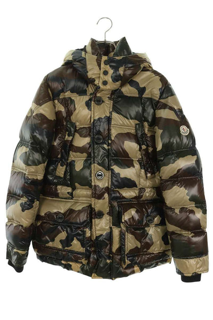 MONCLER Camo Hooded Nylon Down Jacket Multi Size 2
