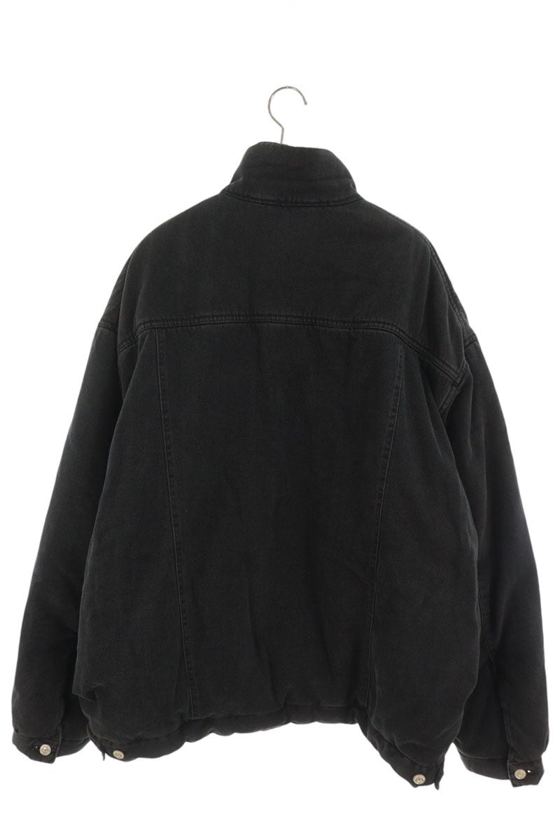 BALENCIAGA 681689 TIWA2 Gray Denim Down Jacket Size 46