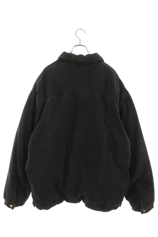 BALENCIAGA Gray Denim Down Jacket Size 46