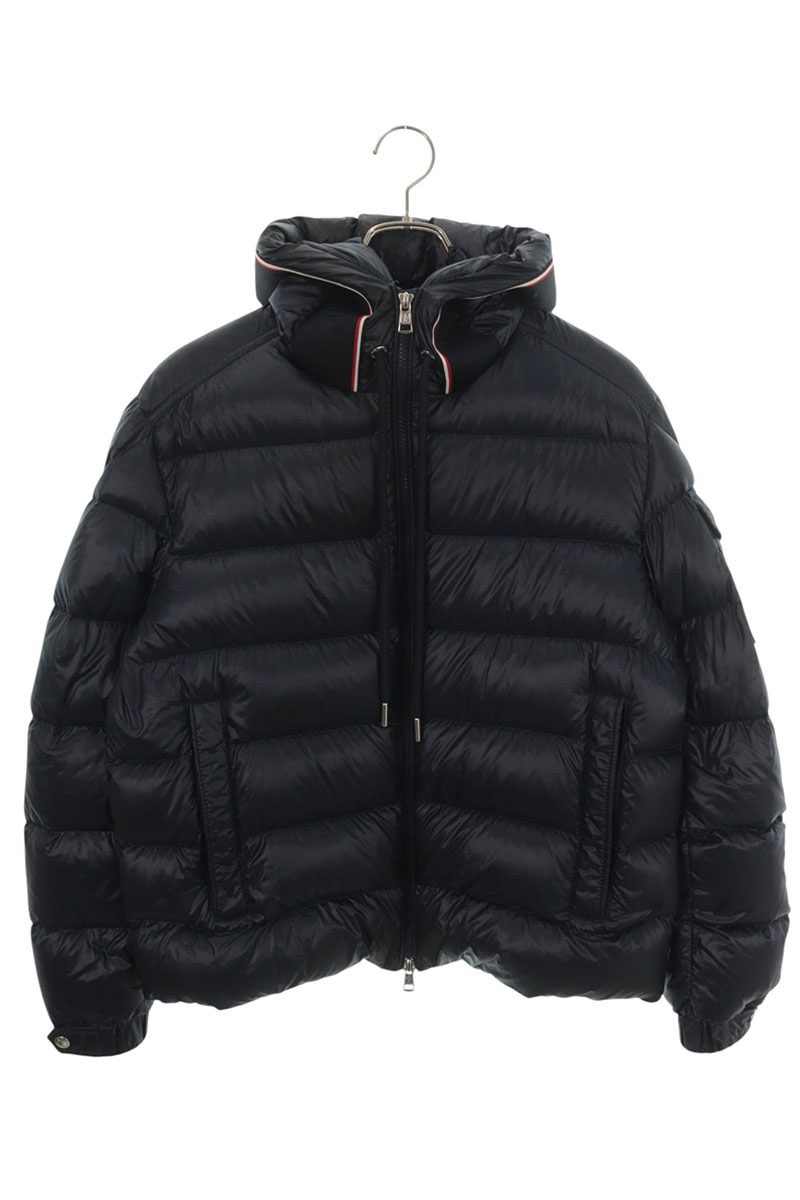 MONCLER Navy Nylon Logo Patch Down Jacket Size 2