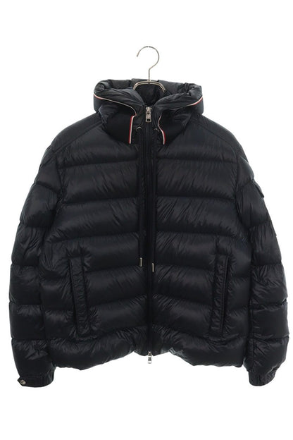 MONCLER Navy Nylon Logo Patch Down Jacket Size 2