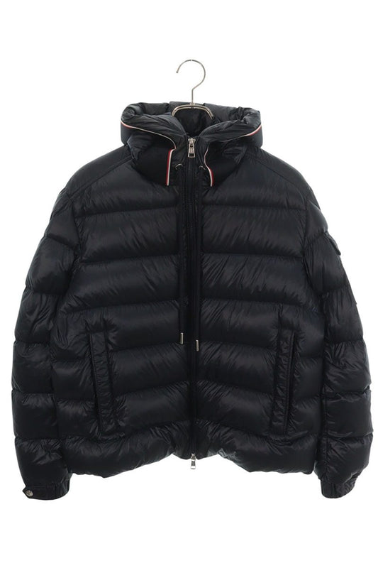 MONCLER Navy Nylon Logo Patch Down Jacket Size 2