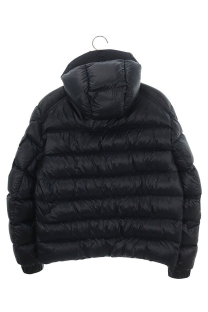 MONCLER Navy Nylon Logo Patch Down Jacket Size 2