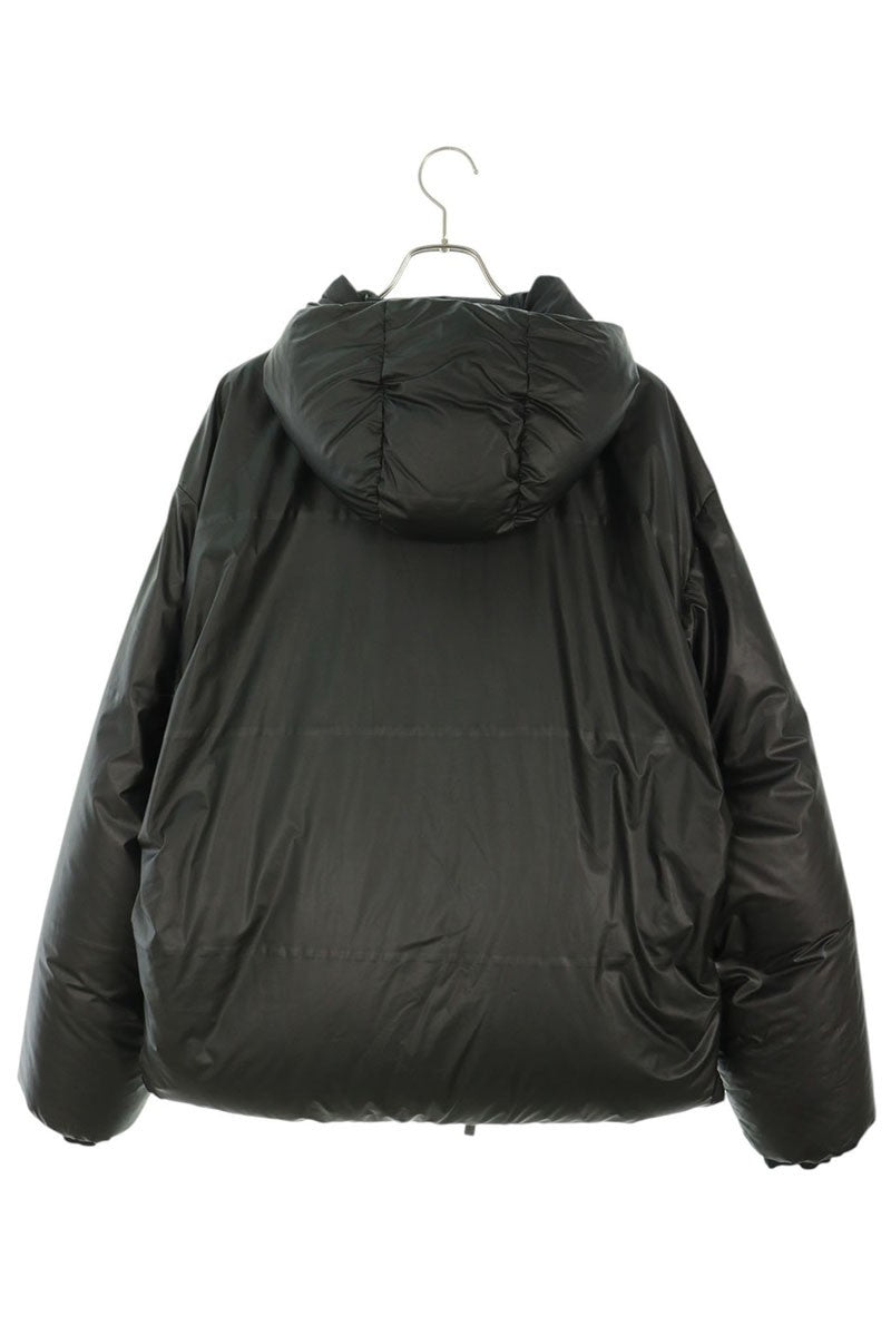 PRADA SGB574 Linea Rossa Nylon Zip-Up Down Coat Black Size L
