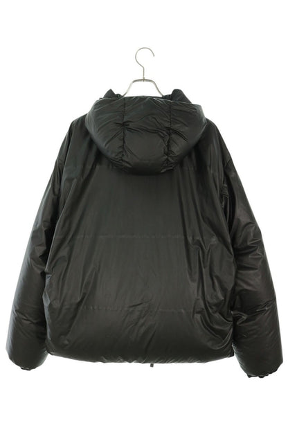 PRADA SGB574 Linea Rossa Nylon Zip-Up Down Coat Black Size L