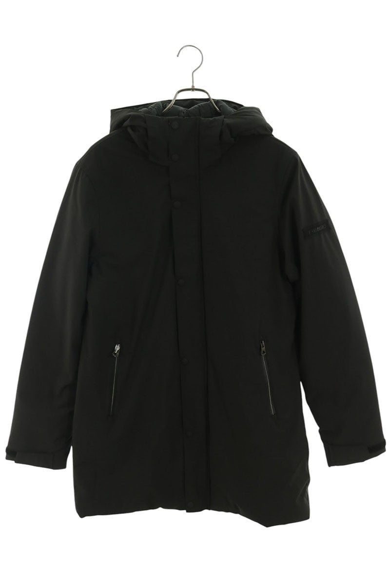 BIKKEMBERGS Hooded Down Jacket Black Nylon Size 46
