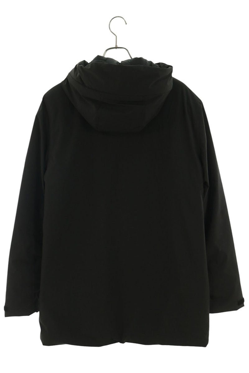 BIKKEMBERGS Hooded Down Jacket Black Nylon Size 46