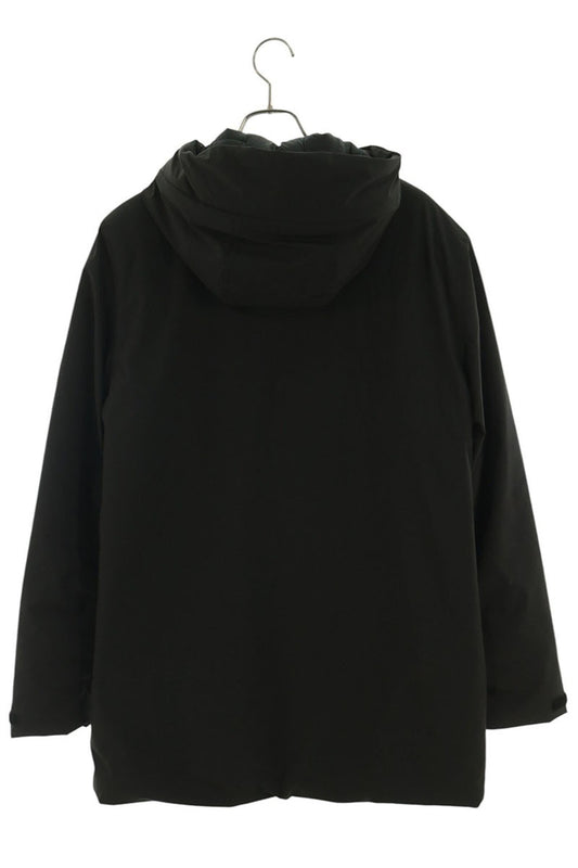 BIKKEMBERGS Hooded Down Jacket Black Nylon Size 46