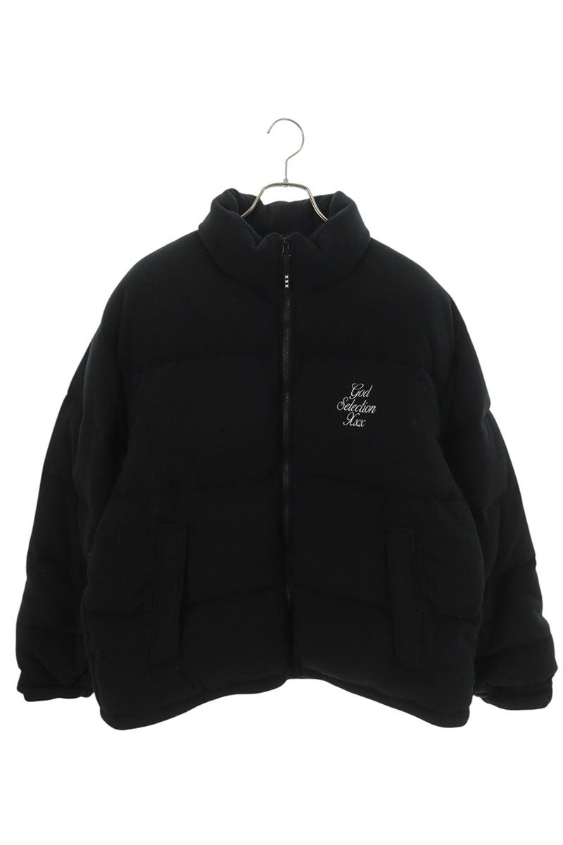 GOD SELECTION XXX Logo Embroidered Down Jacket Black Size L