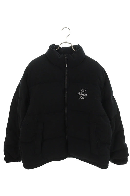 GOD SELECTION XXX Logo Embroidered Down Jacket Black Size L