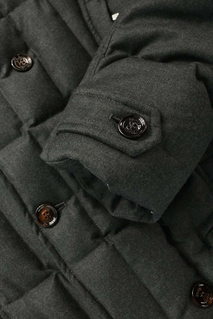 MooRER Cashmere Blend Wool Down Jacket Gray Size 48
