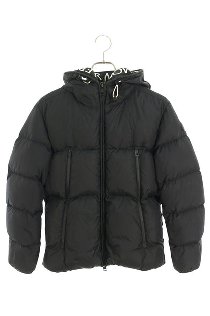 MONCLER MONTCLA Logo Embroidered Down Jacket Black Size 1