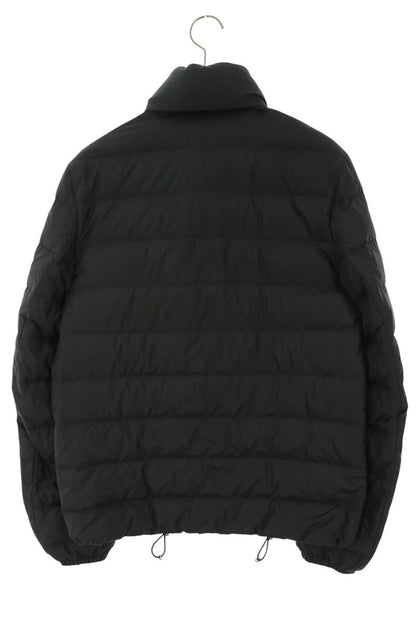 PRADA Triangle Plate Down Jacket Hood Black Size 44