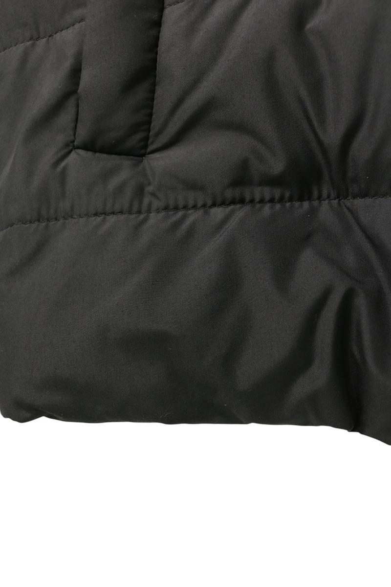PRADA Triangle Plate Down Jacket Hood Black Size 44