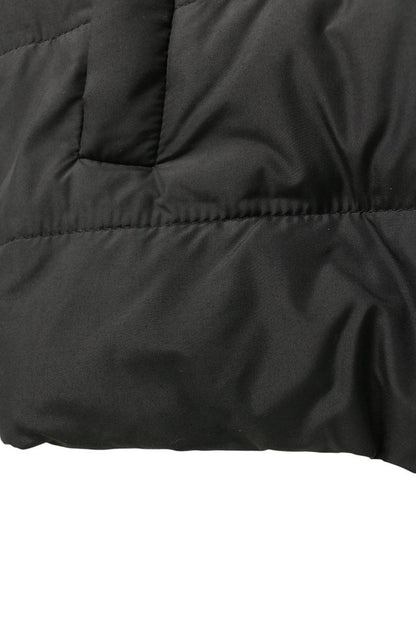 PRADA Triangle Plate Down Jacket Hood Black Size 44