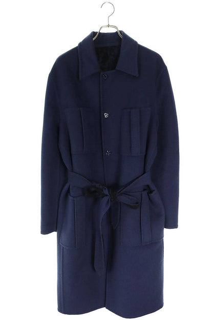 LOUISVUITTON 20SS Silk Wool Reversible Long Coat Size XL