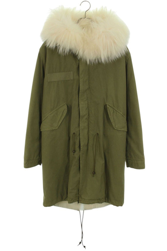 MR & MRS ITALY Fur Coat Green x White Size XXS