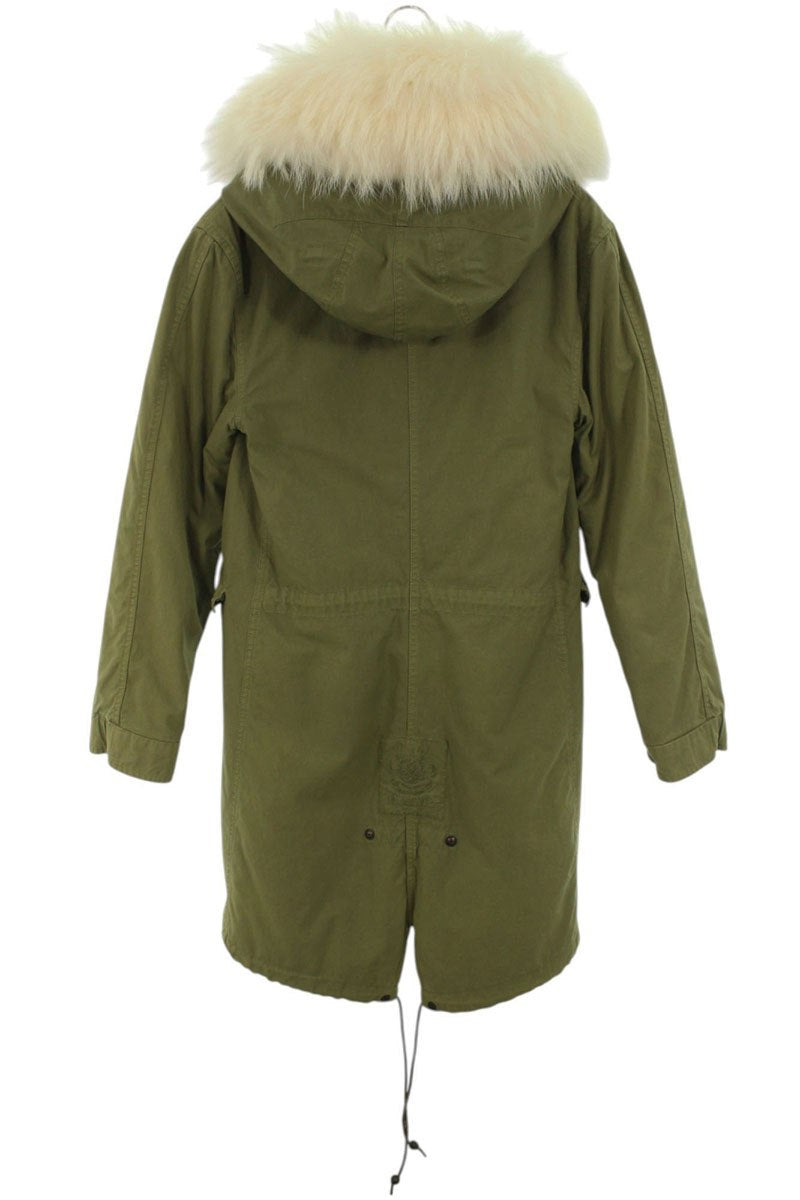 MR & MRS ITALY Fur Coat Green x White Size XXS