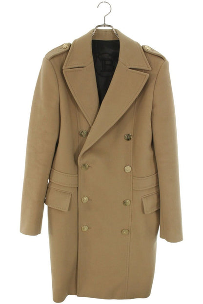 Balmain Cashmere Coat Beige Size 48