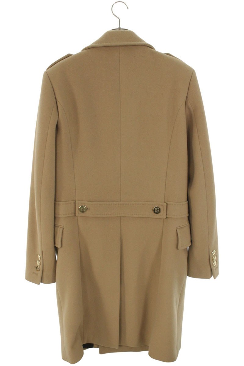 Balmain Cashmere Coat Beige Size 48
