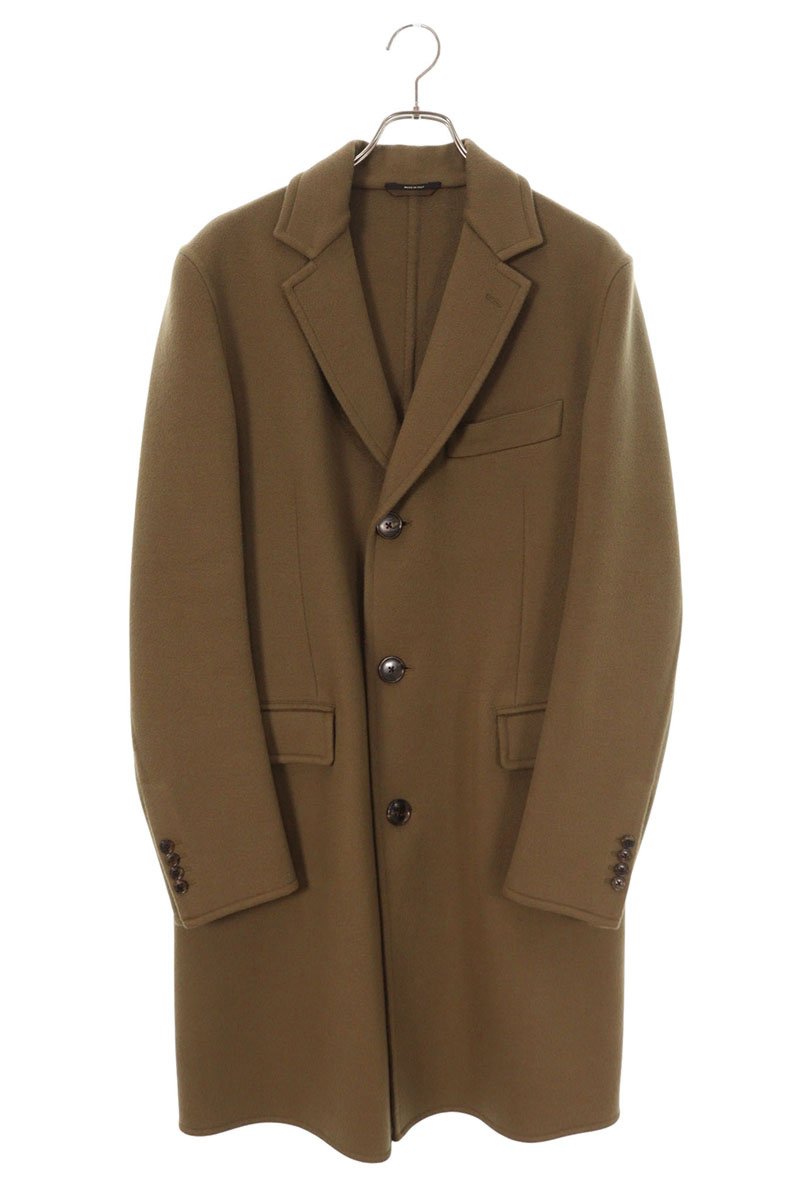HERMES Cashmere Chester Coat Brown Size M