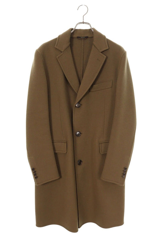 HERMES Cashmere Chester Coat Brown Size M