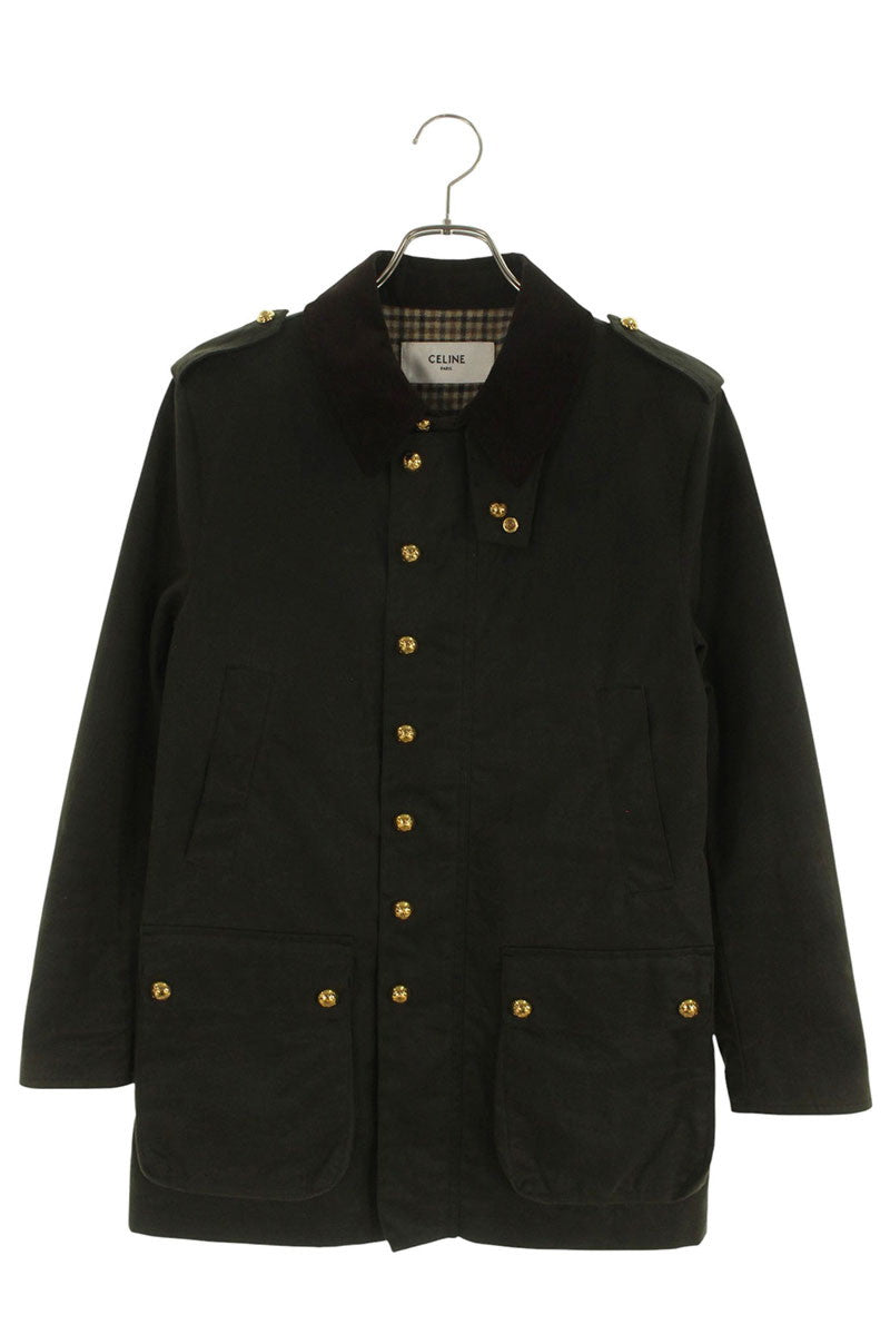CELINE Wax Coated Hunting Coat Khaki Size XXL