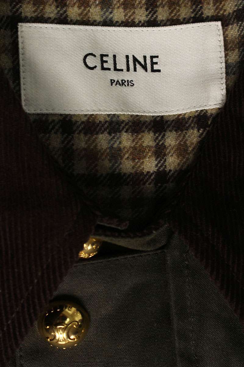 CELINE Wax Coated Hunting Coat Khaki Size XXL