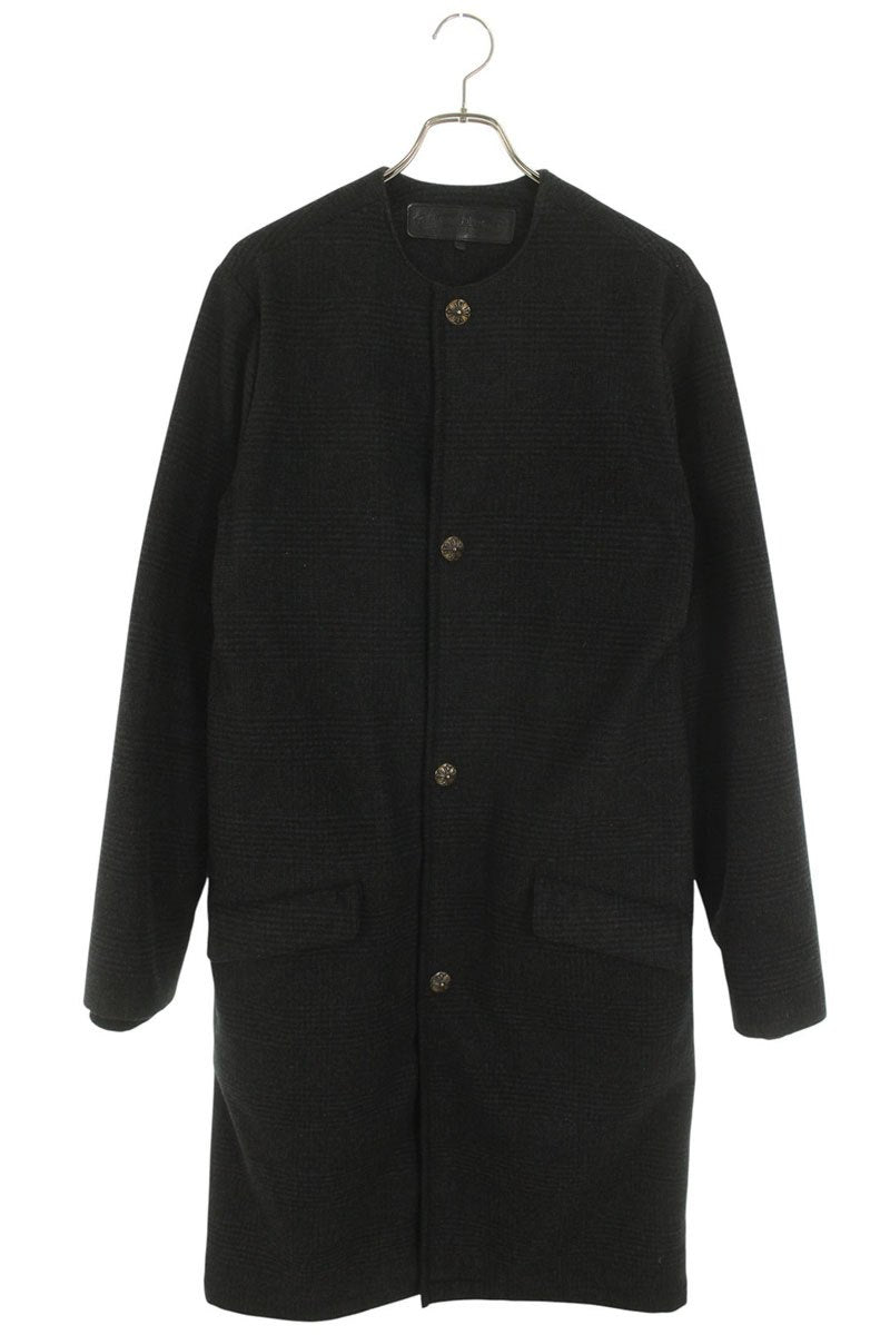 Chrome Hearts Cross Ball Collarless Wool Coat Size L