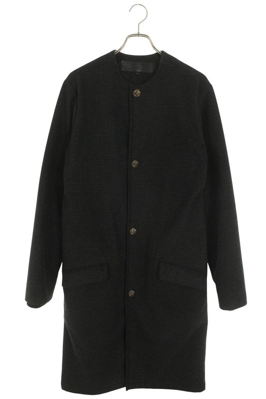 Chrome Hearts Cross Ball Collarless Wool Coat Size L