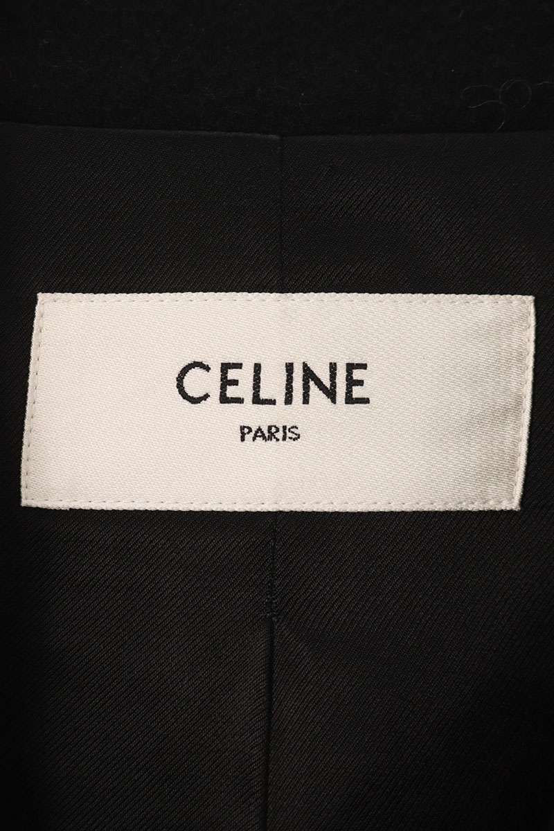 CELINE Carnaby Cashmere P-Coat Black Size M