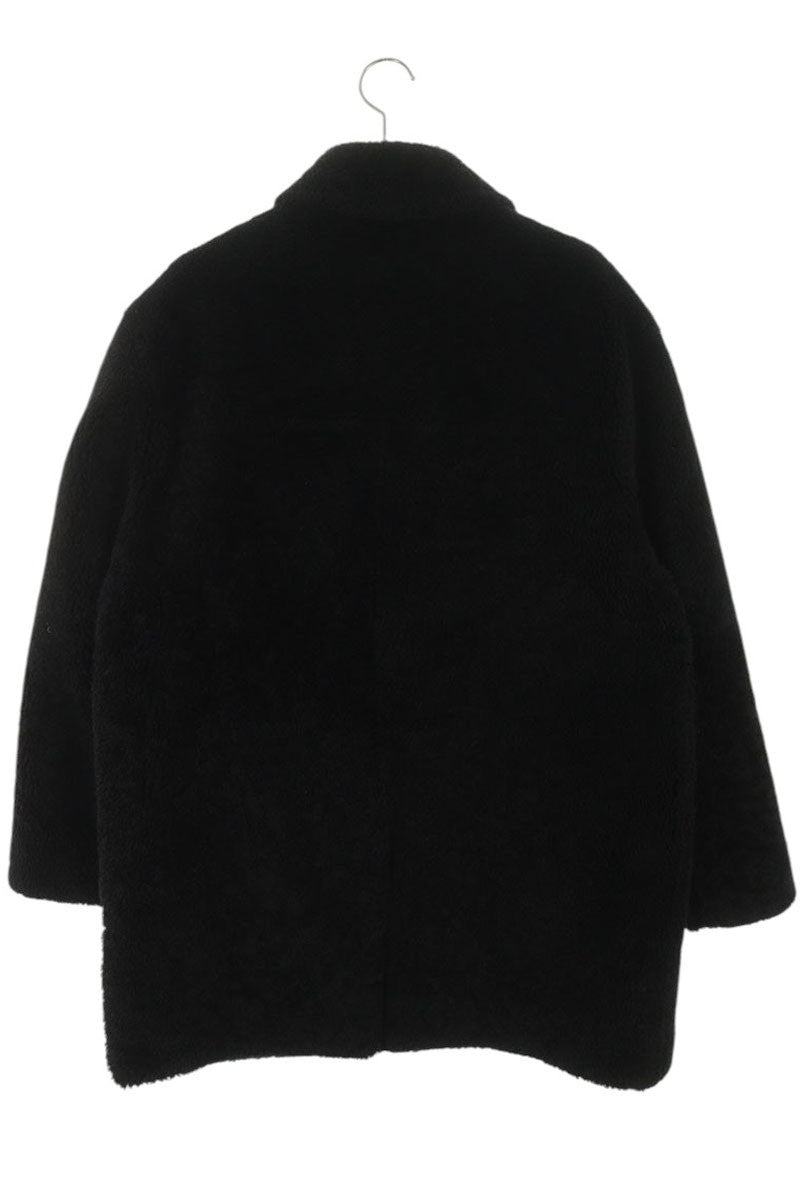 LOUISVUITTON 21AW Monogram Leather Mouton Boa Coat Size L