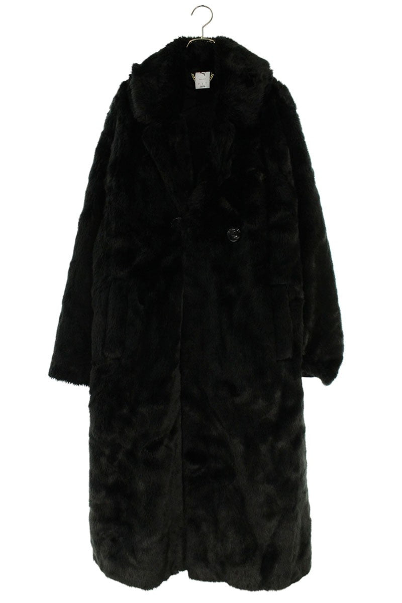 Puma Logo Fur Coat Black Size L