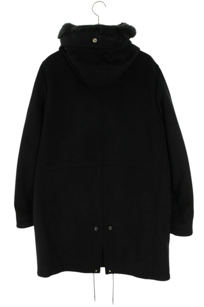 DIOR Cashmere Blend Fur Coat Black Size XS