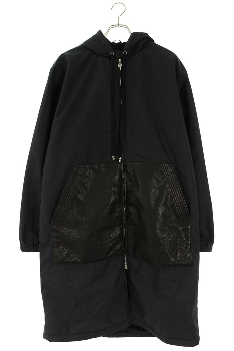 Chrome Hearts HURRICANE Leather Panel Hooded Nylon Size M