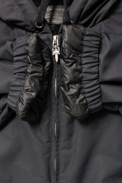 Chrome Hearts HURRICANE Leather Panel Hooded Nylon Size M