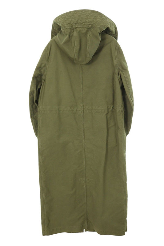 PRADA SGC359 Hooded Military Coat Khaki Size S