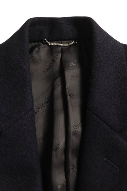 JOHNLAWRENCESULLIVAN Wool Cashmere Chester Coat Navy Size XS