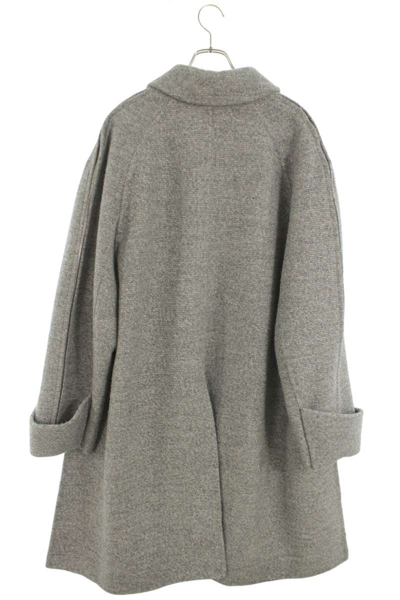 DIOR 24AW Arm Zip Fly Front Wool Blend Coat Gray Size M